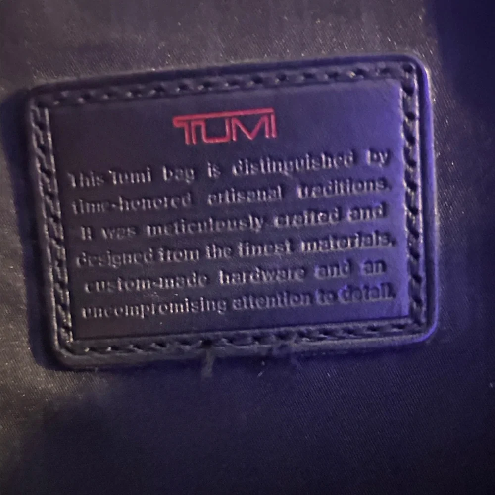 Tumi Black Nylon Laptop Briefcase with Front Zip Pockets